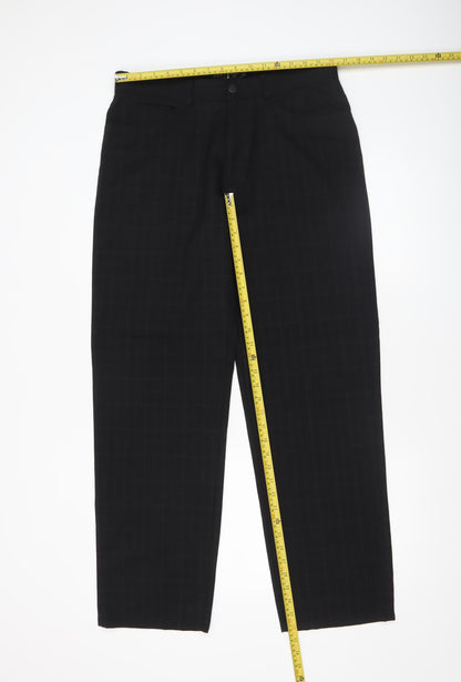 Mens UK Size L NEXT Regular Fit Business Formal Workwear Black Trousers