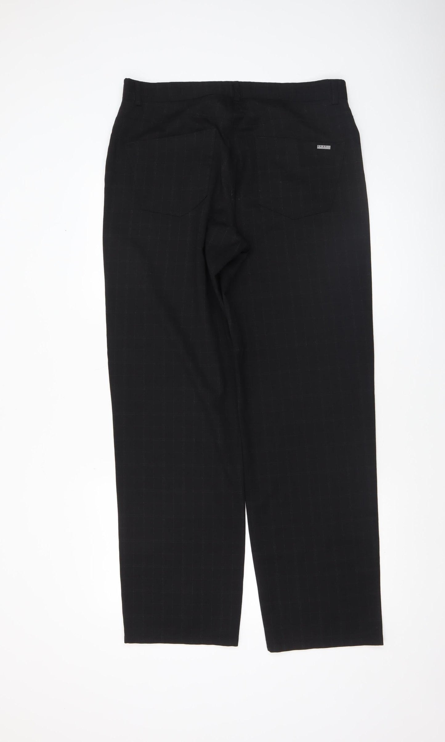Mens UK Size L NEXT Regular Fit Business Formal Workwear Black Trousers