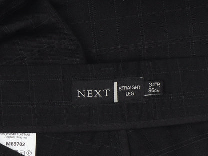 Mens UK Size L NEXT Regular Fit Business Formal Workwear Black Trousers