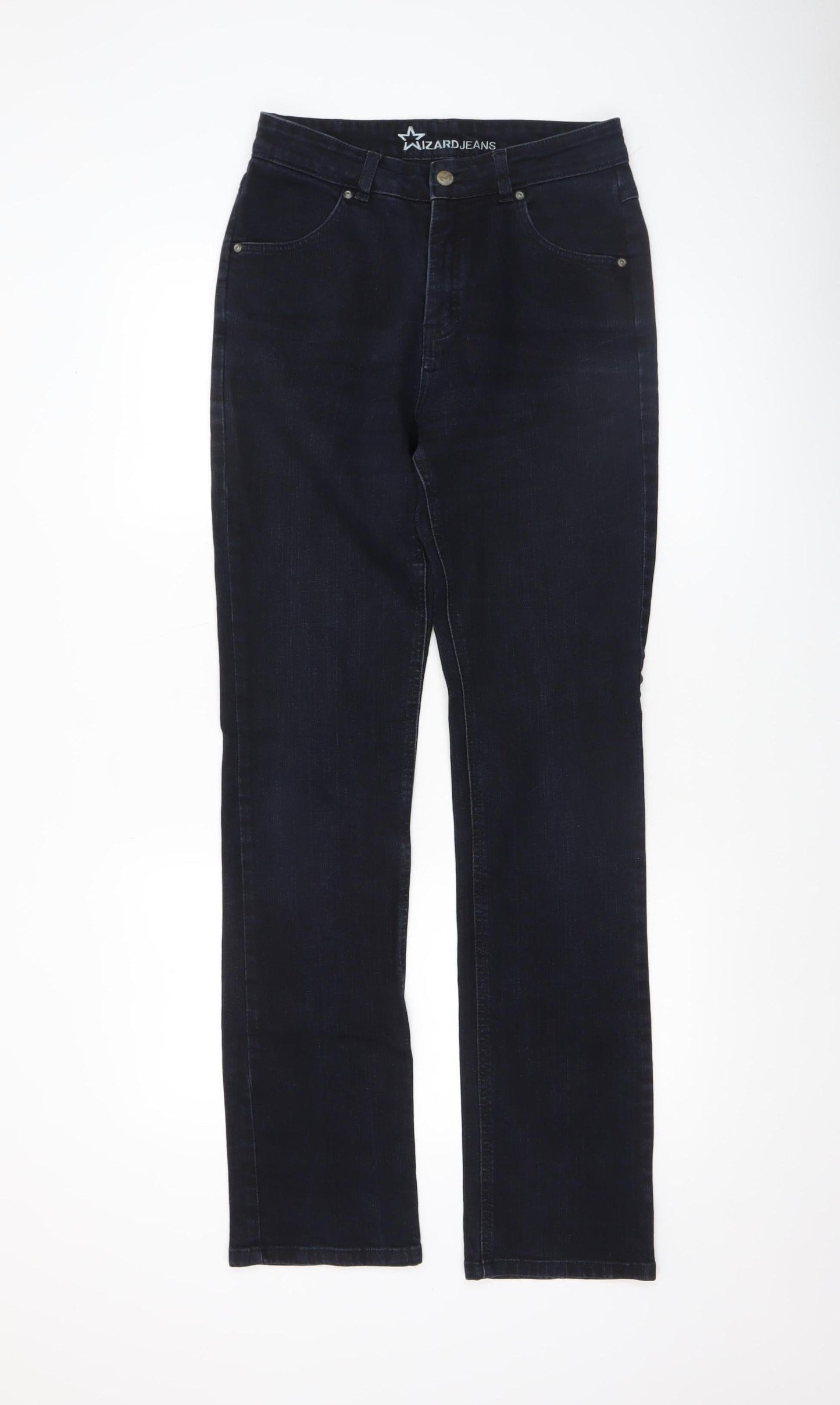 Womens UK Size 10 Wizard Jeans Slim Fit Straight Blue Jeans