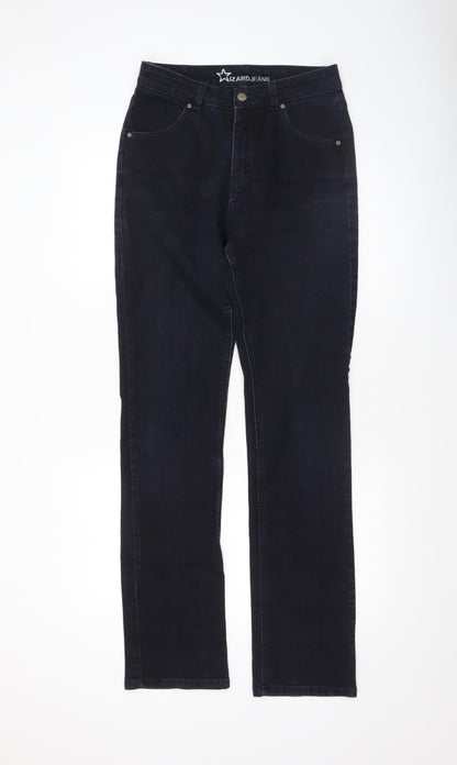 Womens UK Size 10 Wizard Jeans Slim Fit Straight Blue Jeans