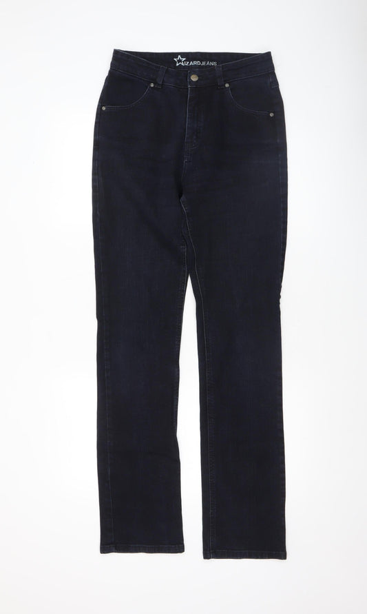 Womens UK Size 10 Wizard Jeans Slim Fit Straight Blue Jeans