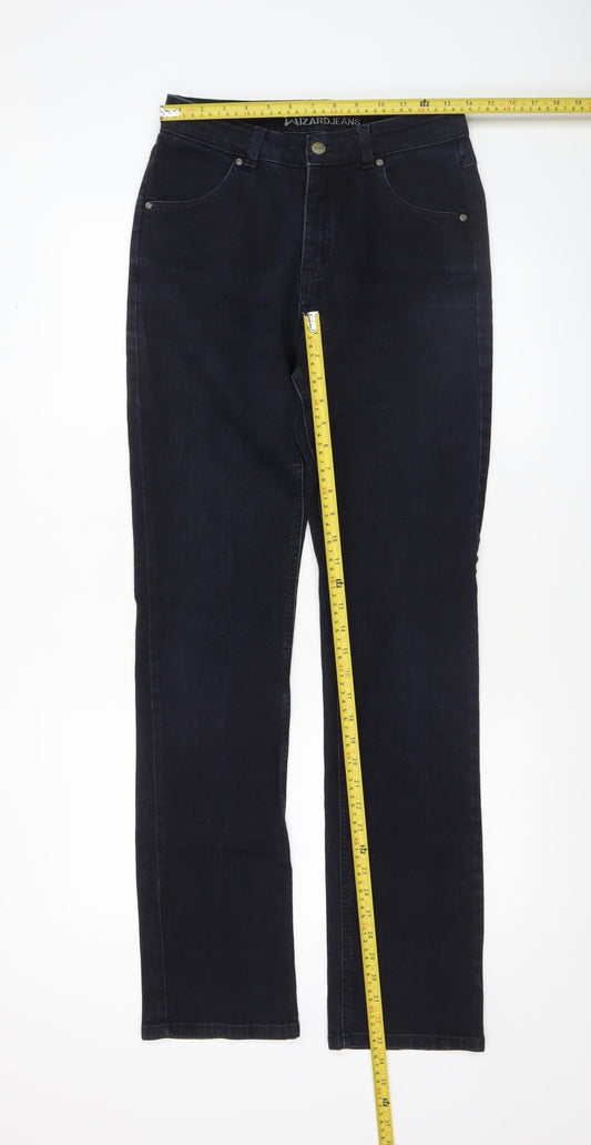 Womens UK Size 10 Wizard Jeans Slim Fit Straight Blue Jeans