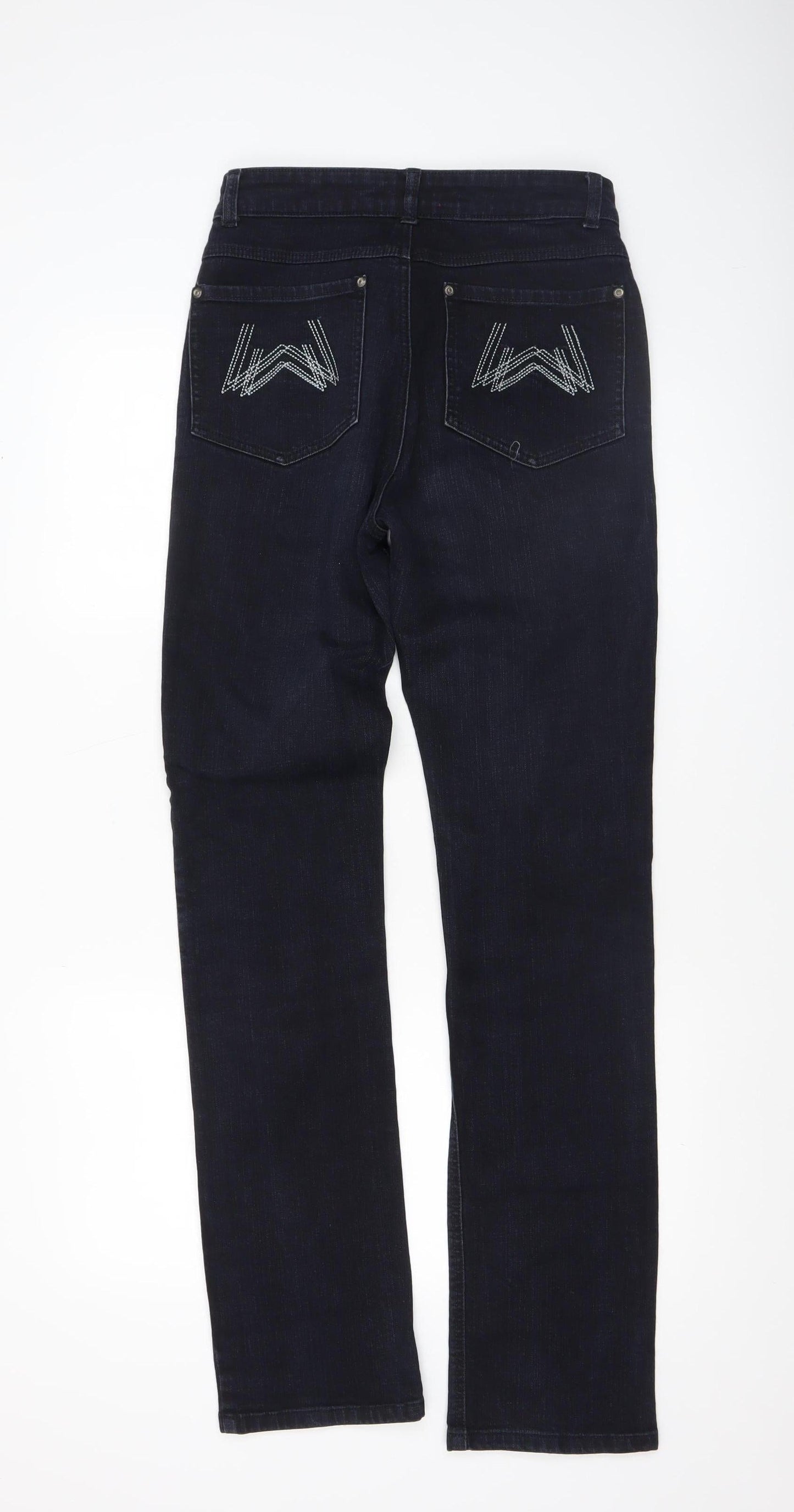 Womens UK Size 10 Wizard Jeans Slim Fit Straight Blue Jeans