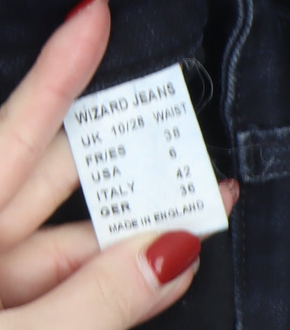 Womens UK Size 10 Wizard Jeans Slim Fit Straight Blue Jeans