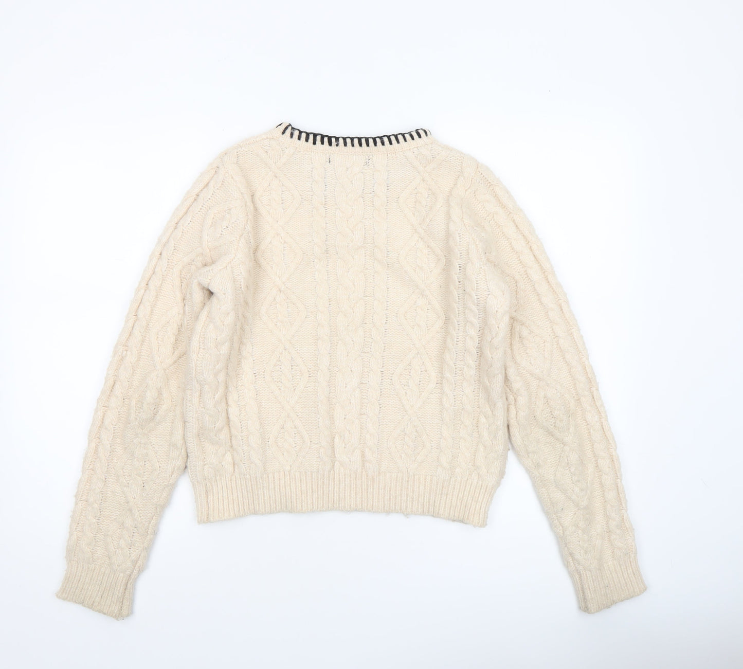 Womens UK Size M MNG Ivory Pullover Jumper
