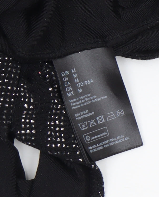 Womens UK Size M H&M Divided One-Piece Black Bodysuit