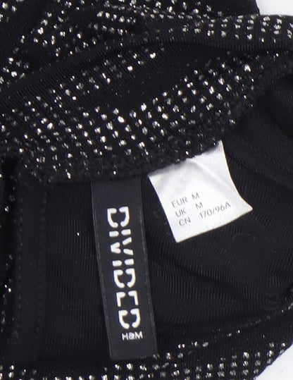 Womens UK Size M H&M Divided One-Piece Black Bodysuit