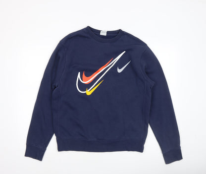 Mens UK Size S Nike Blue Pullover Sweatshirt