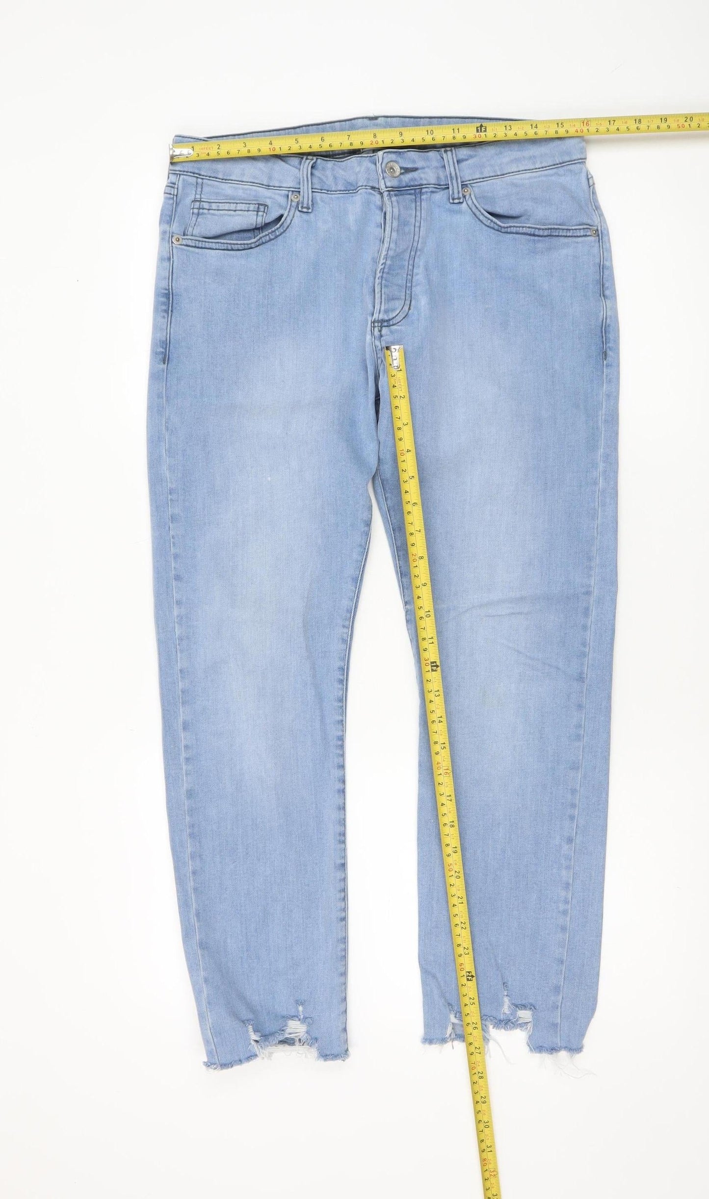 Mens UK Size S Topman Slim Fit Skinny Blue Jeans
