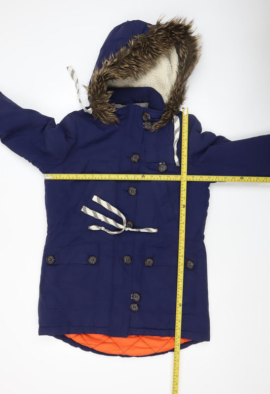 Womens UK Size 10 Bellfield Blue Parka Coat