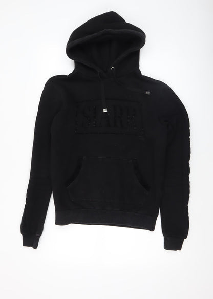 Womens UK Size S SIARR Black Pullover Hoodie