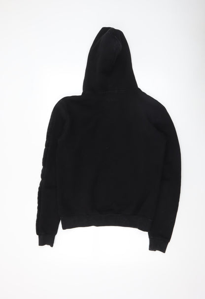 Womens UK Size S SIARR Black Pullover Hoodie