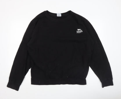 Mens UK Size L Lonsdale Black Pullover Sweatshirt