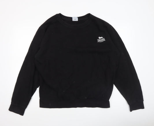 Mens UK Size L Lonsdale Black Pullover Sweatshirt