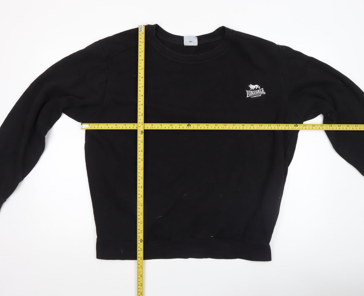 Mens UK Size L Lonsdale Black Pullover Sweatshirt