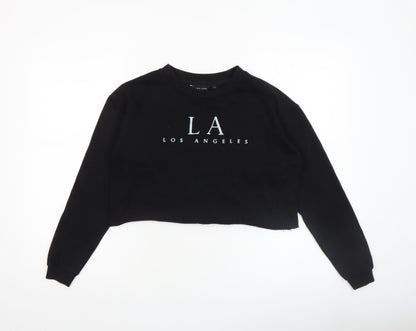 Womens UK Size 6 New Look Black Pullover Sweatshirt