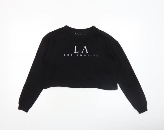 Womens UK Size 6 New Look Black Pullover Sweatshirt