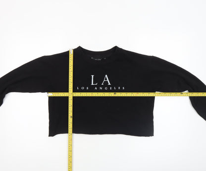 Womens UK Size 6 New Look Black Pullover Sweatshirt