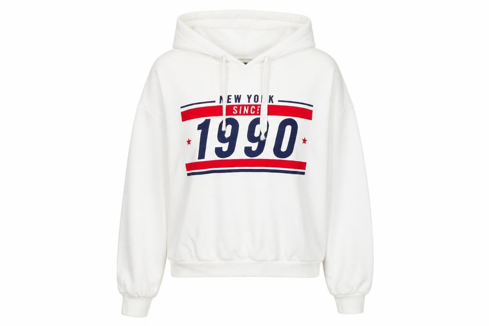 Womens UK Size 12 H&M White Pullover Hoodie