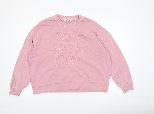 Womens UK Size L Marks and Spencer Pink Pullover Sweatshirt