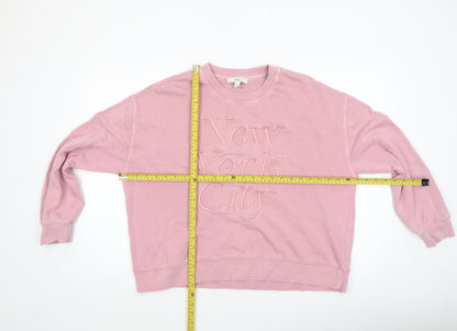 Womens UK Size L Marks and Spencer Pink Pullover Sweatshirt