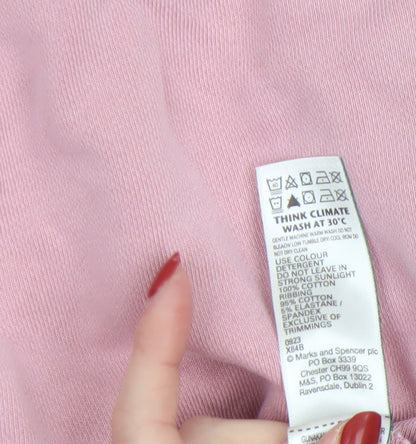 Womens UK Size L Marks and Spencer Pink Pullover Sweatshirt