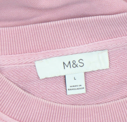 Womens UK Size L Marks and Spencer Pink Pullover Sweatshirt