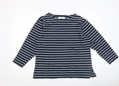 Womens UK Size L Laura Ashley Blue Basic T-Shirt