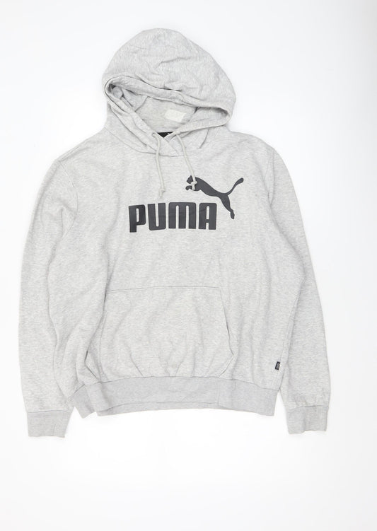 Womens UK Size XL PUMA Grey Pullover Hoodie