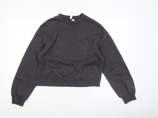 Womens UK Size XS H&M Black Pullover Sweatshirt