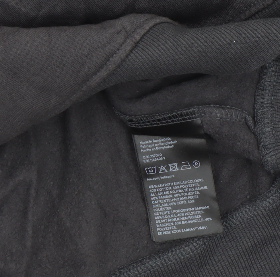 Womens UK Size XS H&M Black Pullover Sweatshirt