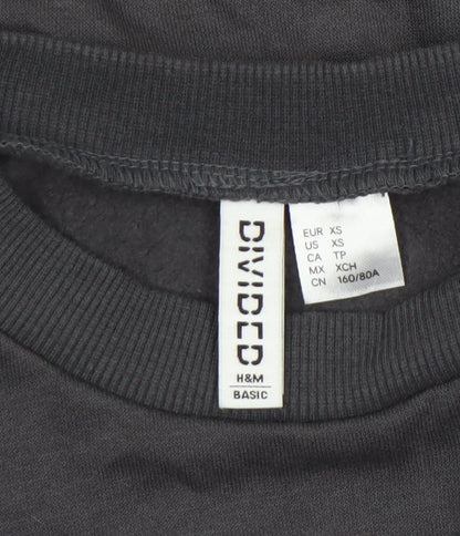 Womens UK Size XS H&M Black Pullover Sweatshirt