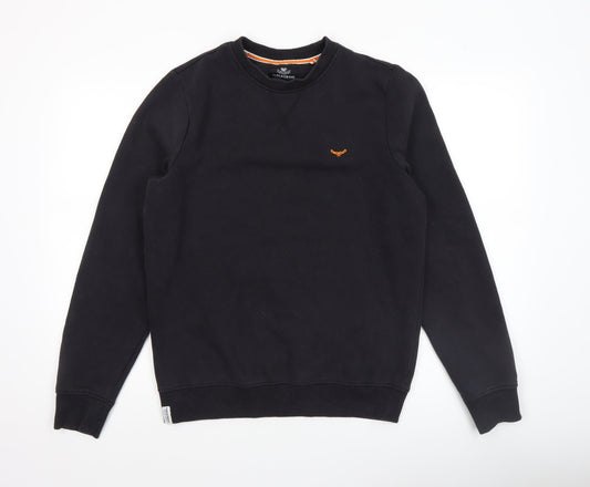 Mens UK Size S Threadbare Black Pullover Sweatshirt