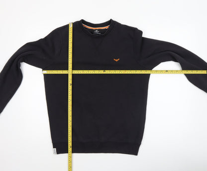 Mens UK Size S Threadbare Black Pullover Sweatshirt