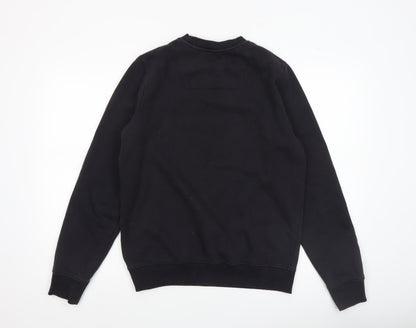 Mens UK Size S Threadbare Black Pullover Sweatshirt