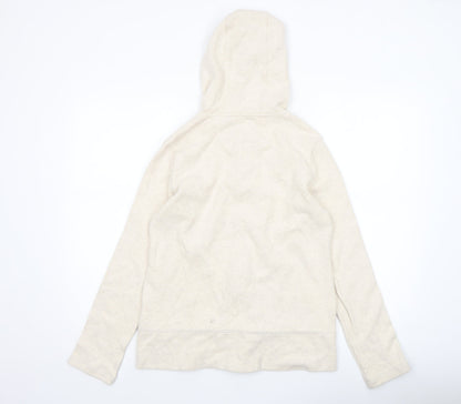 Womens UK Size S Kirkland Signature Beige Full Zip Hoodie