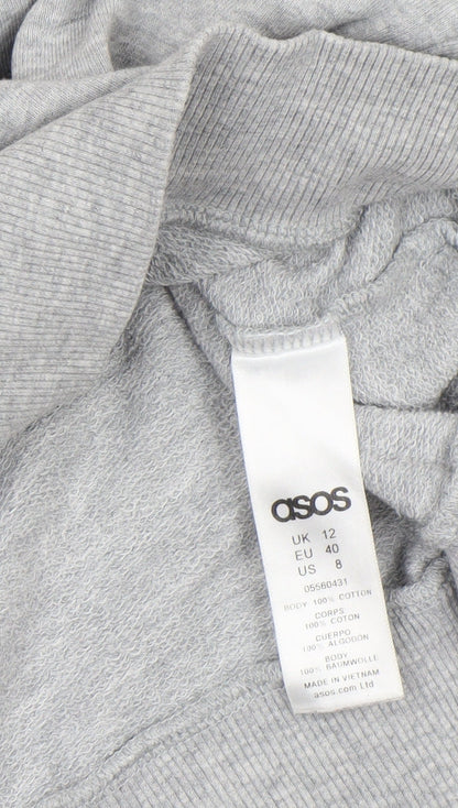 Womens UK Size 12 ASOS Grey Pullover Sweatshirt