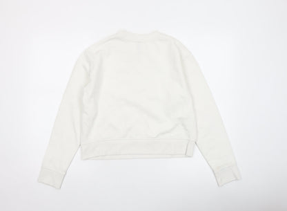 Womens UK Size 2XS H&M White Pullover Sweatshirt
