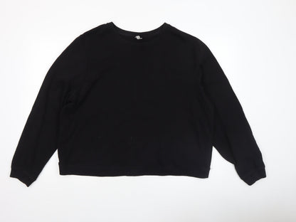Womens UK Size 20 ASOS Black Pullover Sweatshirt