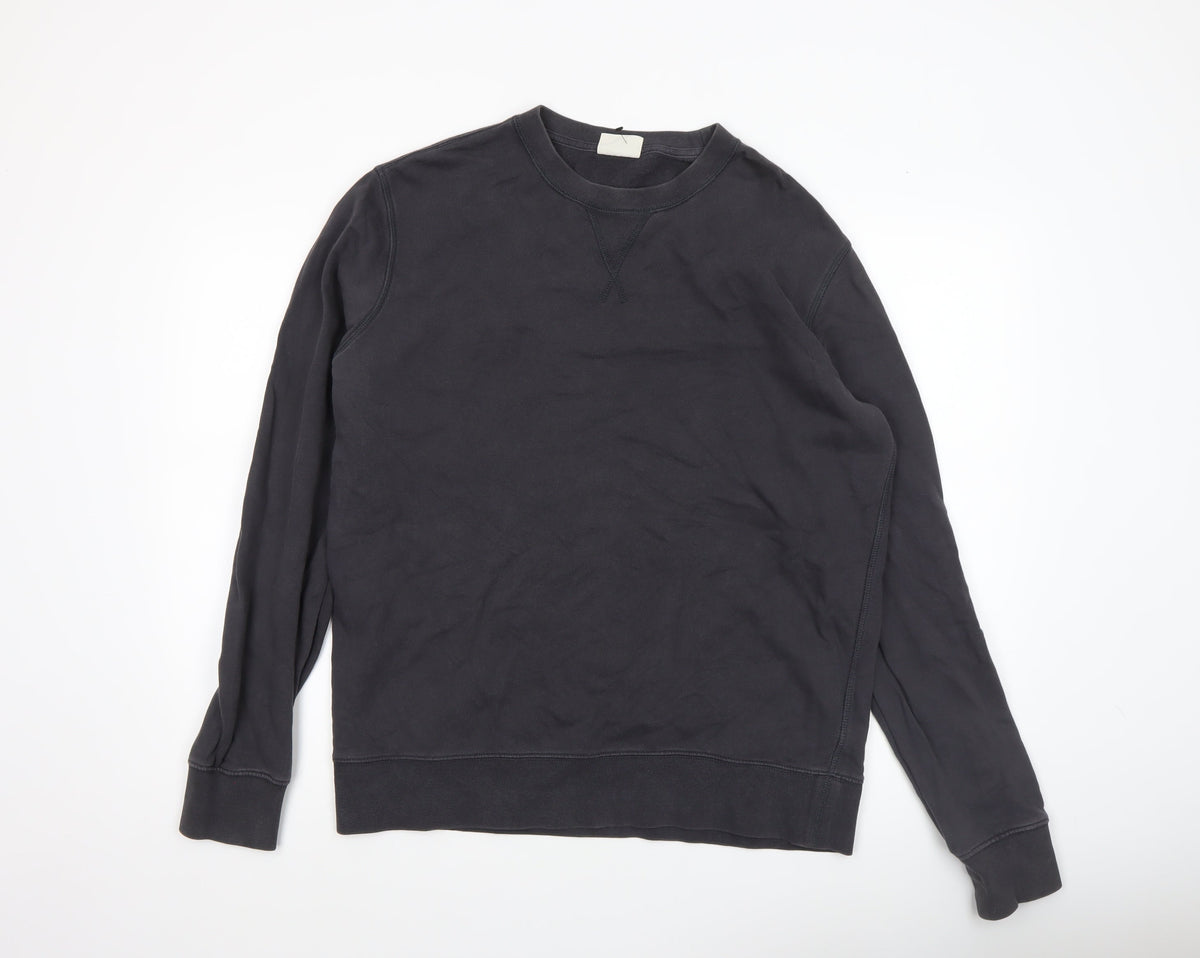 Mens UK Size L Marks and Spencer Black Pullover Sweatshirt