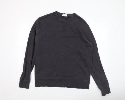 Mens UK Size L Marks and Spencer Black Pullover Sweatshirt