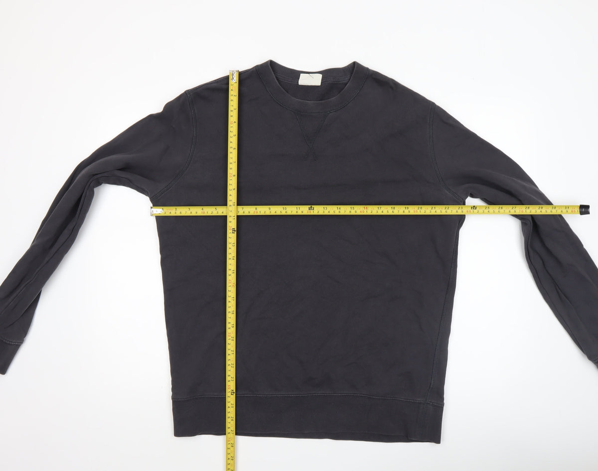 Mens UK Size L Marks and Spencer Black Pullover Sweatshirt