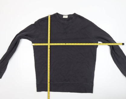 Mens UK Size L Marks and Spencer Black Pullover Sweatshirt
