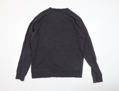 Mens UK Size L Marks and Spencer Black Pullover Sweatshirt