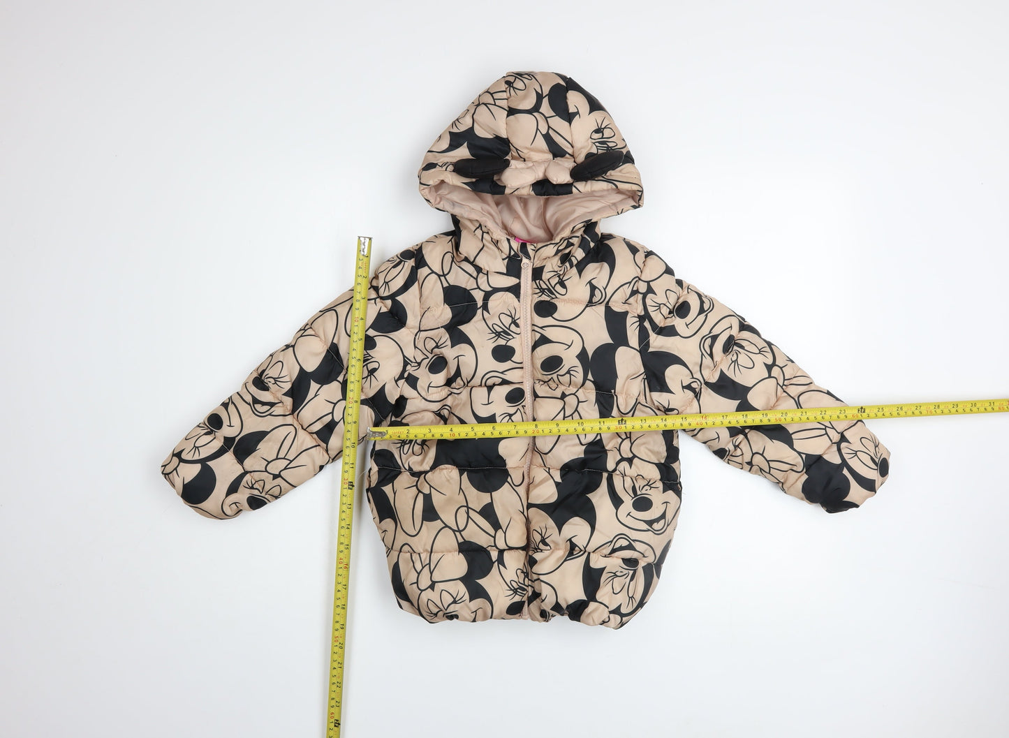 Girls UK Size 7 Years Disney Beige Puffer Jacket