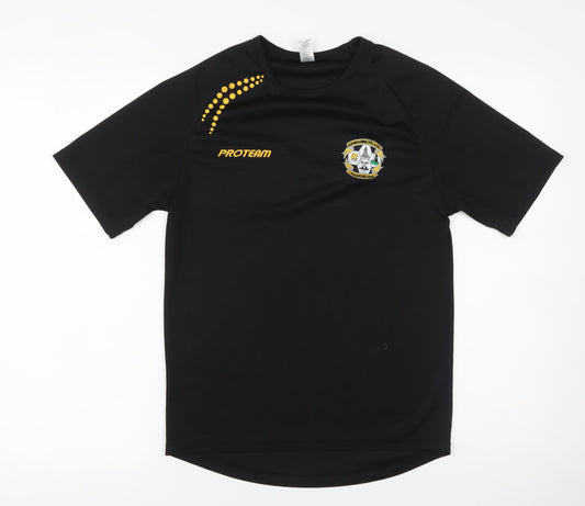 Mens UK Size XS SOL'S Black FootballGym & TrainingRunning & JoggingCrossFit T-Sh