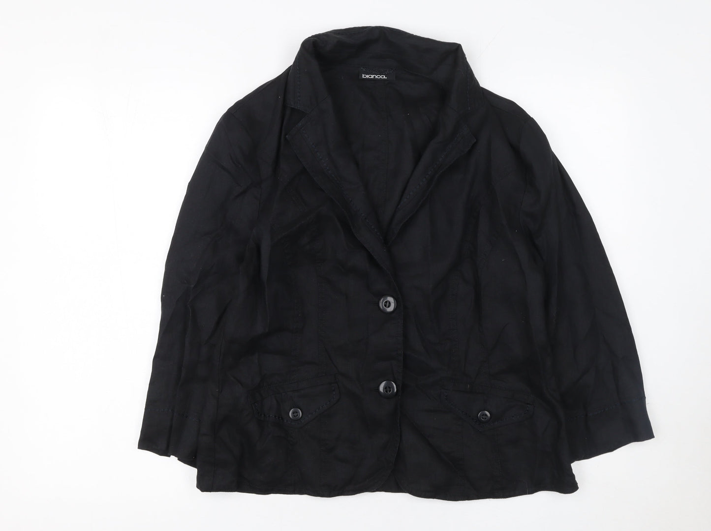 Womens UK Size 14 Bianca Regular Black Blazer