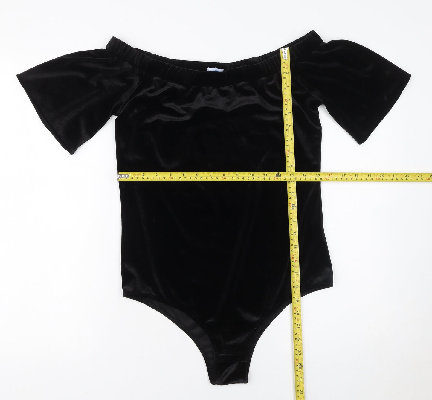 Womens UK Size M Blue Vanilla One-Piece Black Bodysuit
