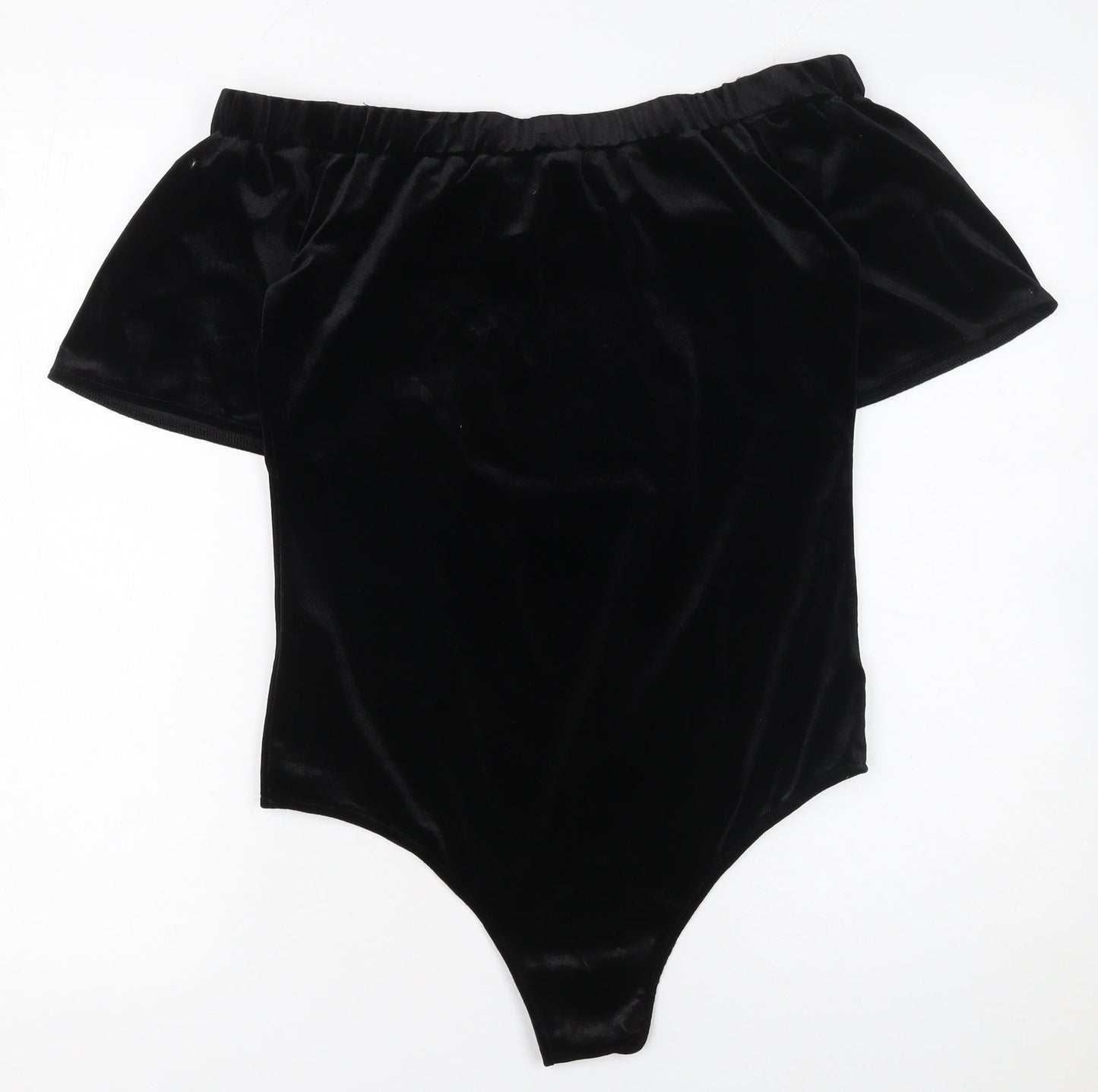 Womens UK Size M Blue Vanilla One-Piece Black Bodysuit